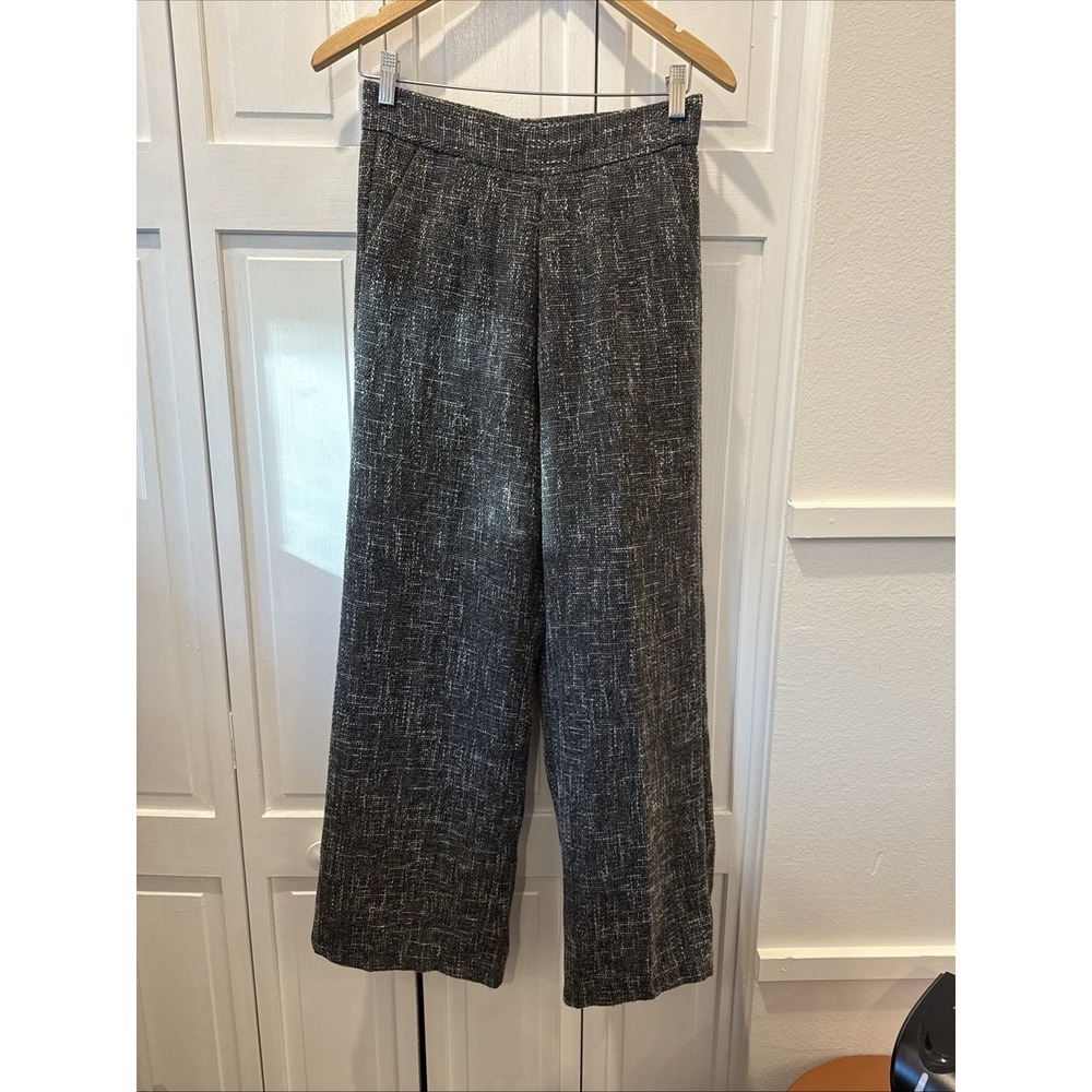 Sisters Wide Leg Blk/White Tweed Pant Girls WMNS Med School Career Street Dressy - Picture 2 of 10